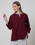 St. Yves Short Sleeve Blouse Bahan Katun Easycare