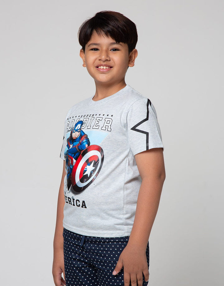 Marvel Short Sleeve T-Shirt Avenger Captain Amerika