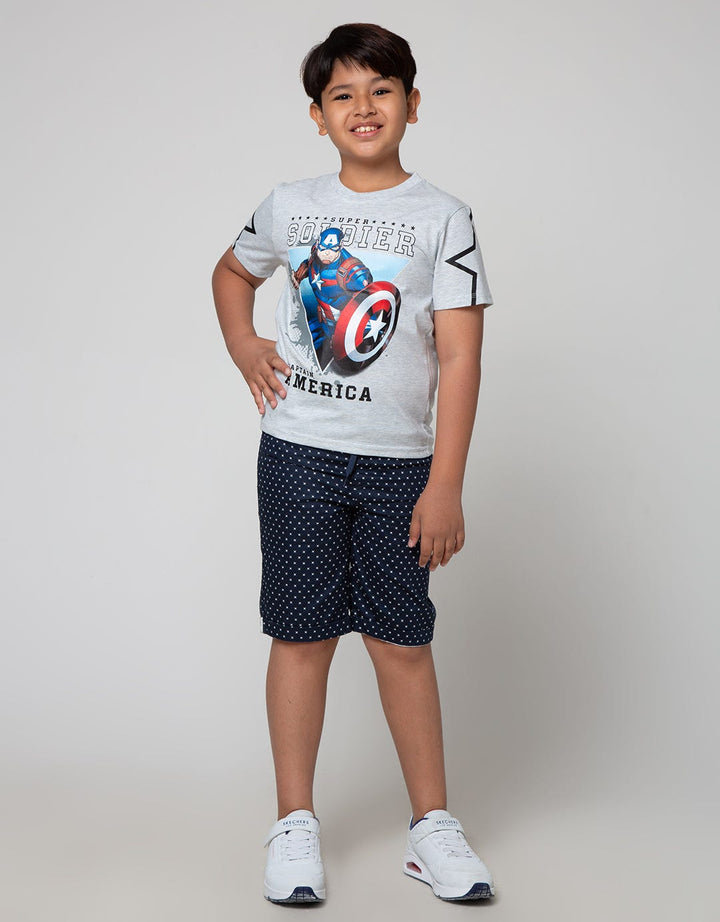 Marvel Short Sleeve T-Shirt Avenger Captain Amerika