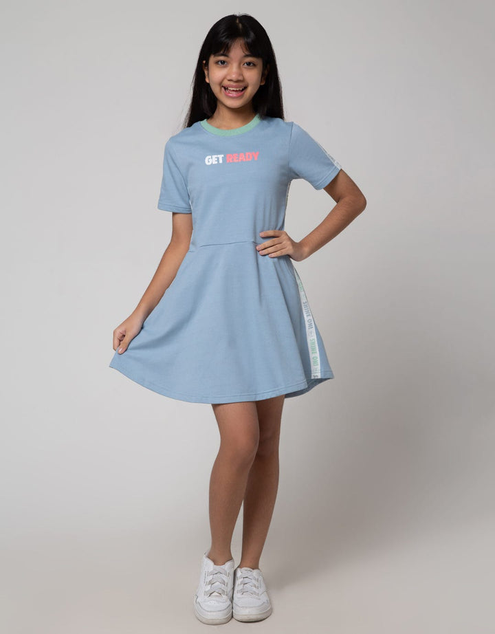 Nevada Sport Short Sleeve Midi Dress Flare Skirt With Print