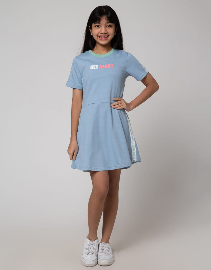 Nevada Sport Short Sleeve Midi Dress Flare Skirt With Print
