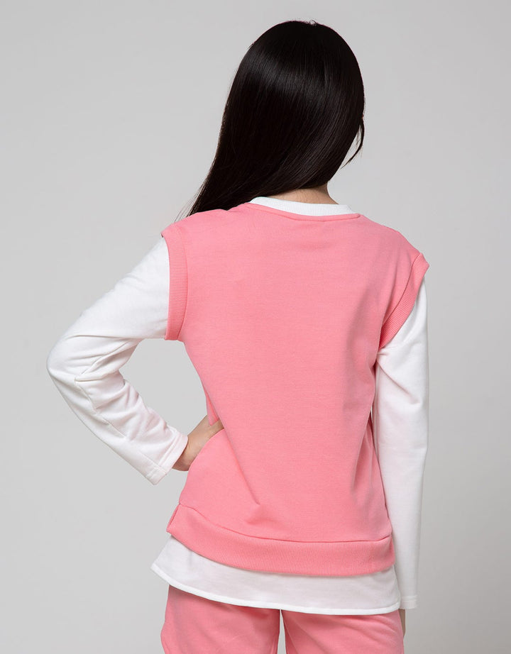 Nevada Sport Mock Vest Kaos Anak Perempuan