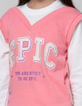 Nevada Sport Mock Vest Kaos Anak Perempuan