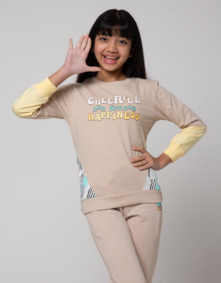 Nevada Sport Abs Print Sweater Anak Perempuan