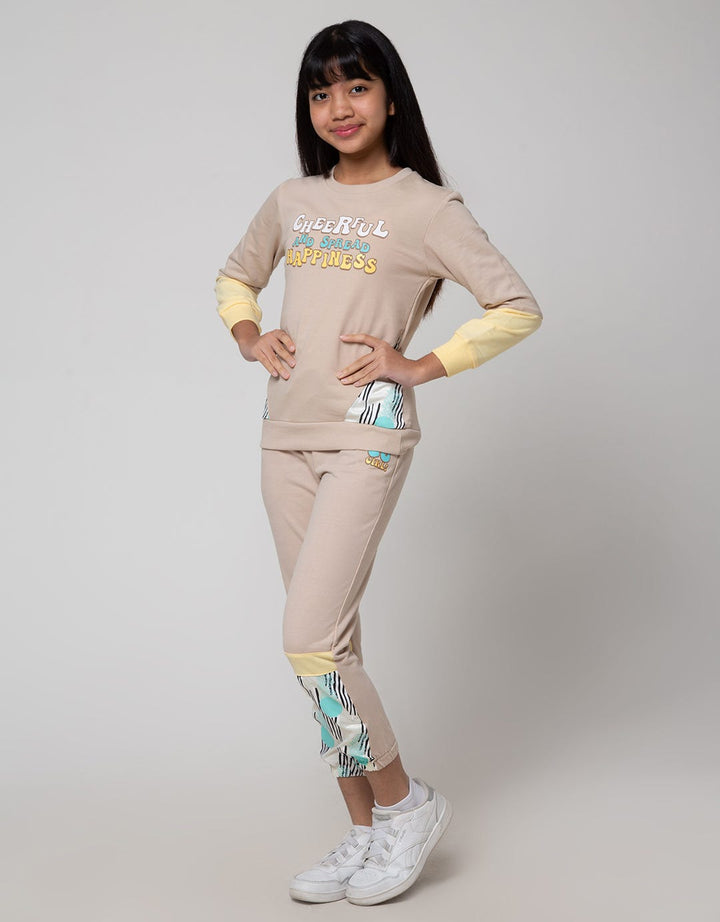 Nevada Sport Abs Print Sweater Anak Perempuan