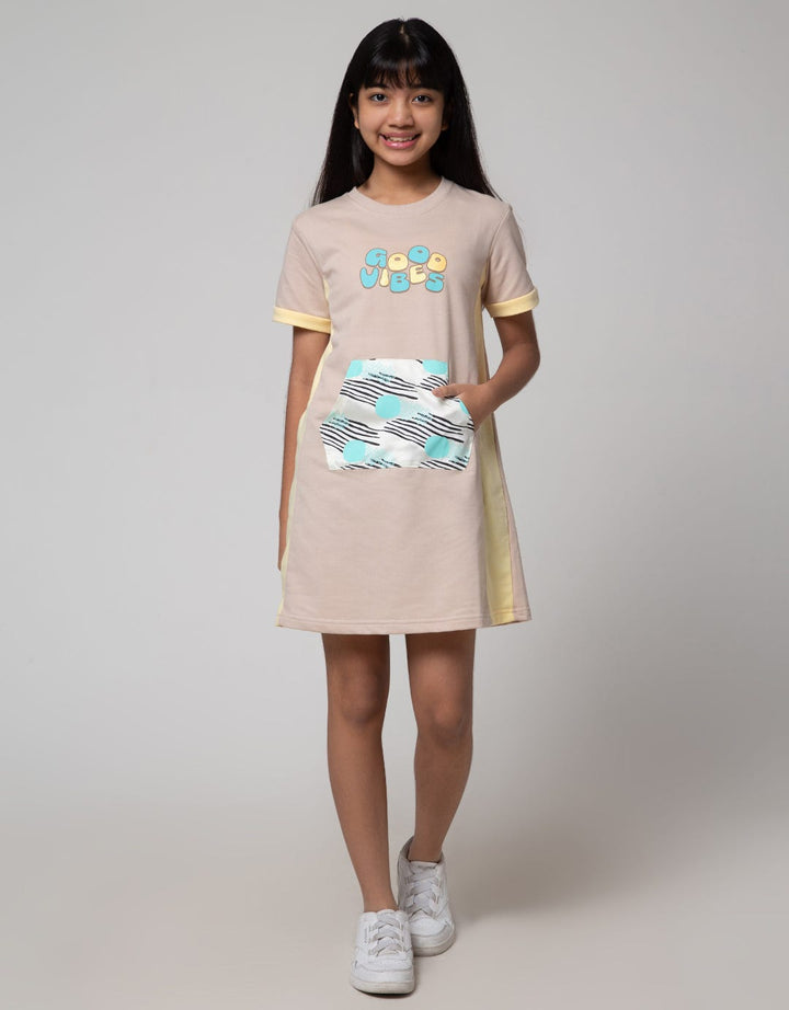 Nevada Sport Abs Print Midi Dress Anak Perempuan