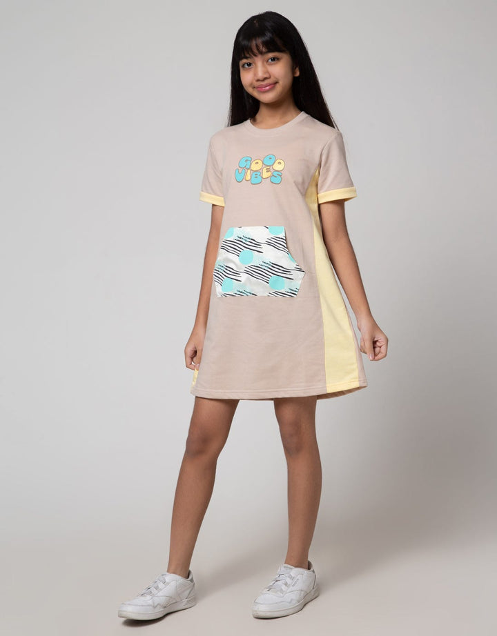 Nevada Sport Abs Print Midi Dress Anak Perempuan
