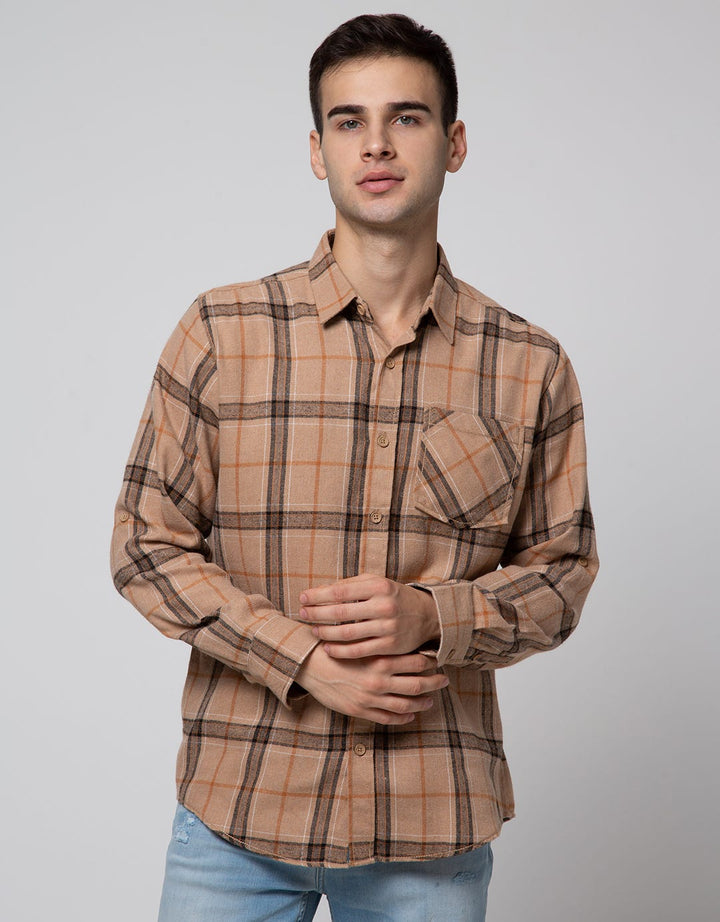 Details Long Sleeve Shirt Flannel Check