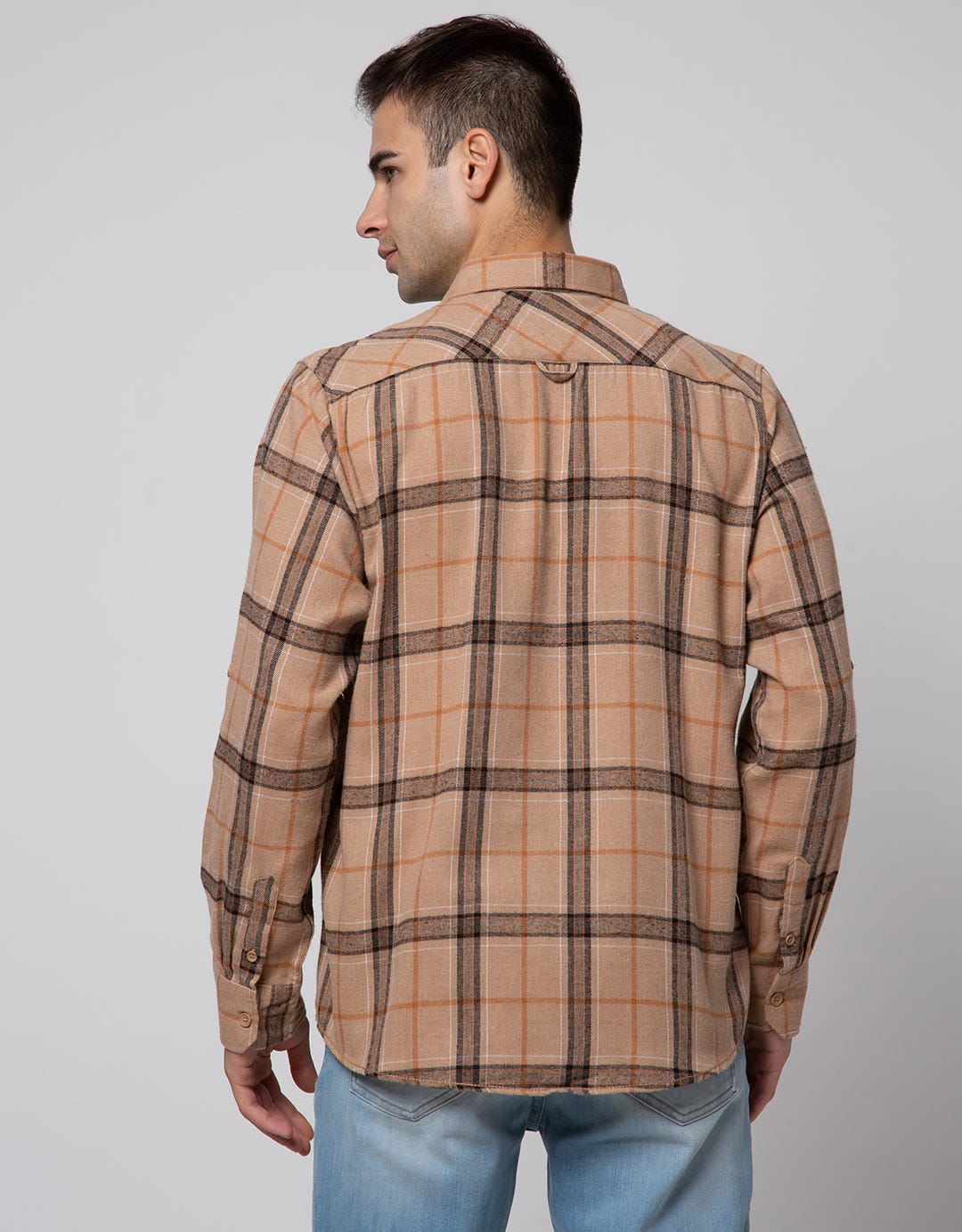Details Long Sleeve Shirt Flannel Check