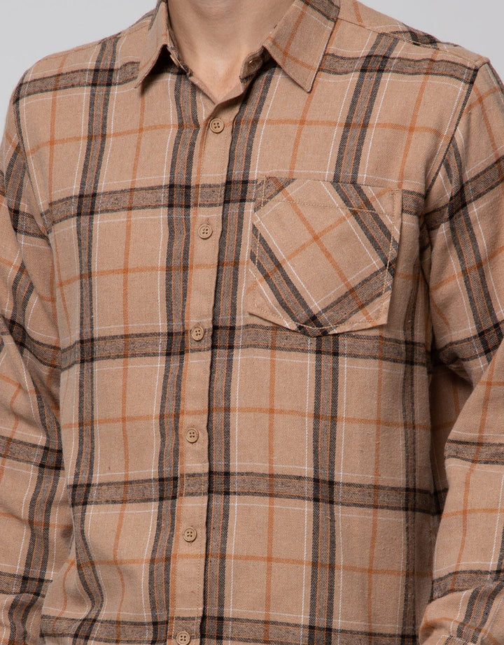 Details Long Sleeve Shirt Flannel Check