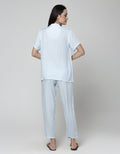 Nevada Short Sleeve Pyjama Pants White Stripe