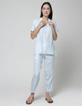 Nevada Short Sleeve Pyjama Pants White Stripe