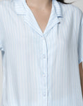 Nevada Short Sleeve Pyjama Pants White Stripe