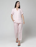 Nevada Short Sleeve Pyjama Pants White Stripe