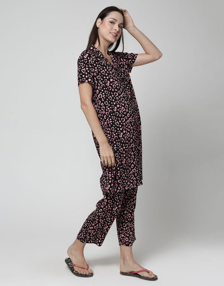 Nevada Leopard Combi Midi Dress Wanita