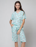 Nevada Panda Print Capri Piyama Wanita