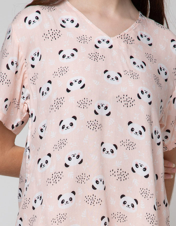 Nevada Panda Print Capri Piyama Wanita