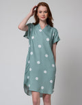 Nevada Short Sleeve Midi Dress Oval Spiral Spot
