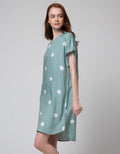 Nevada Short Sleeve Midi Dress Oval Spiral Spot