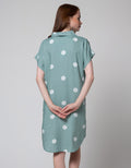 Nevada Short Sleeve Midi Dress Oval Spiral Spot