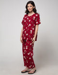 St. Yves Short Sleeve Pyjama Pants Zinnia Flower