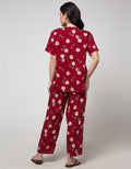 St. Yves Short Sleeve Pyjama Pants Zinnia Flower