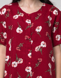 St. Yves Short Sleeve Pyjama Pants Zinnia Flower