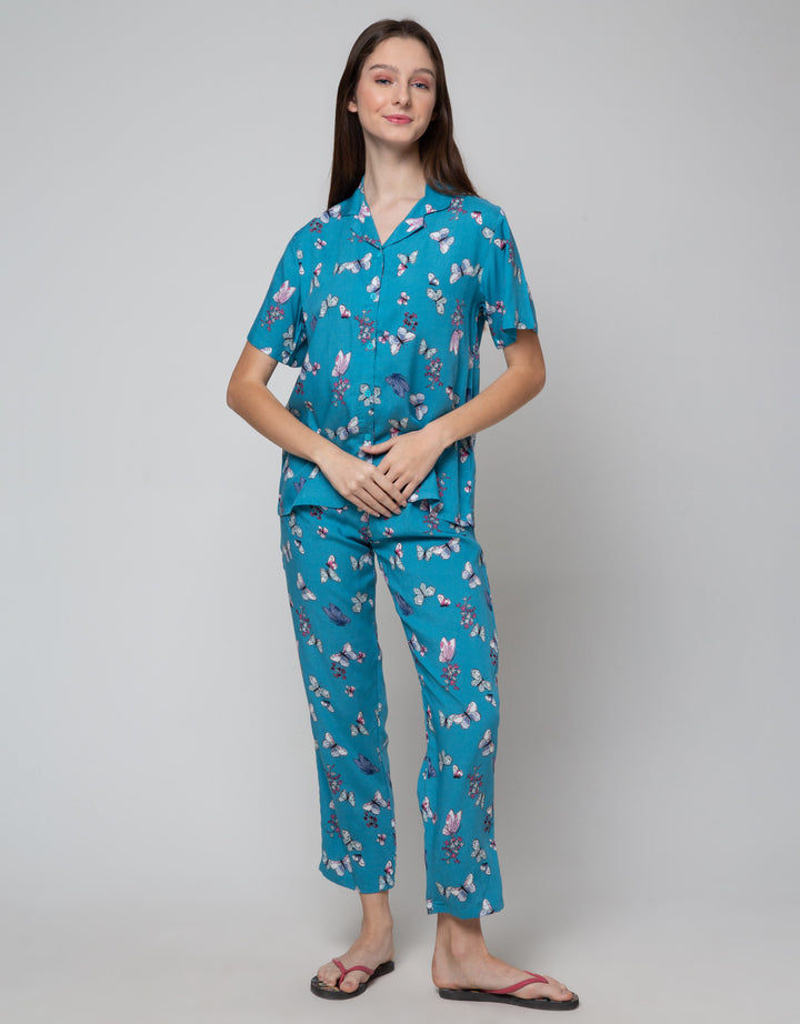 St. Yves Short Sleeve Pyjama Pants Ledidoptera