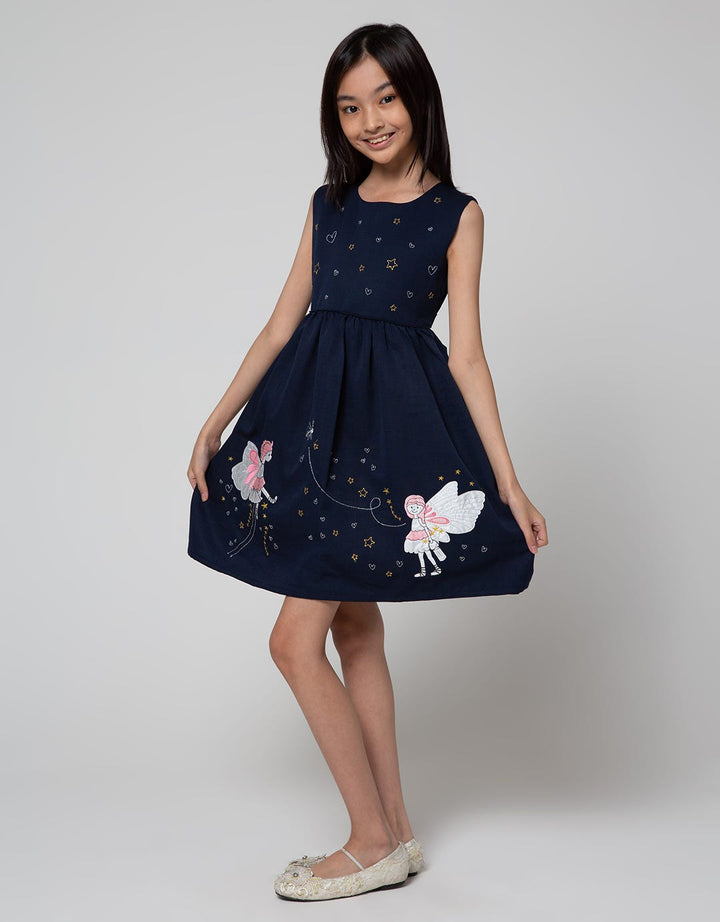Kidz Too Angel And Star Midi Dress for Girls