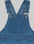 Little M Overall Dress Denim Print Bunny Girls 