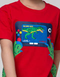 Little M Short Sleeve T-Shirt Aplikasi Game Bordir