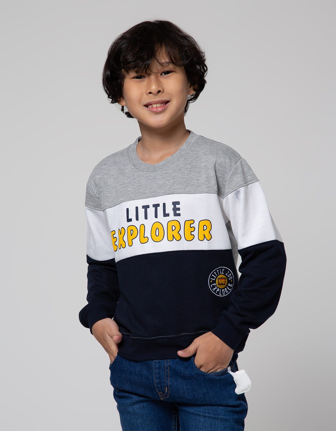 Little M Sweatshirt Little Explorer Bordir