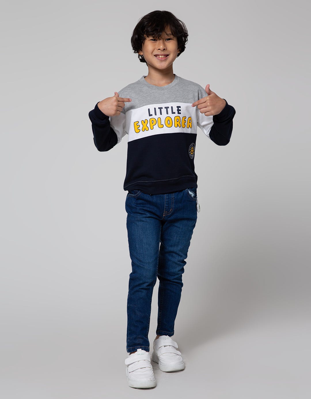 Little M Sweatshirt Little Explorer Bordir