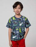 Little M Dino Print Kaos Anak Laki-Laki