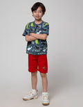 Little M Dino Print Kaos Anak Laki-Laki
