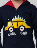 Little M Dino Car Rib Jaket Anak Laki-laki