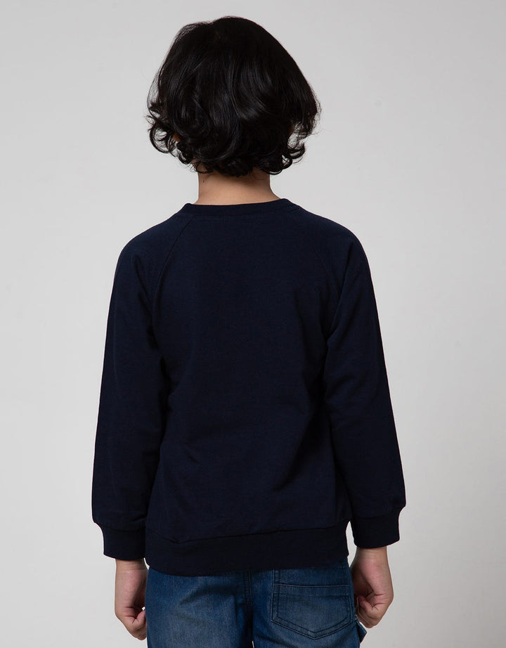 Little M Sweatshirt Dino Gigi Aplikasi Lengan