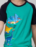 Little M Dino Apli Kaos Anak Laki-Laki