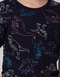 Little M Short Sleeve T-Shirt Print Dino Outline