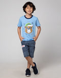 Little M Short Sleeve T-Shirt Print Aplikasi Bear