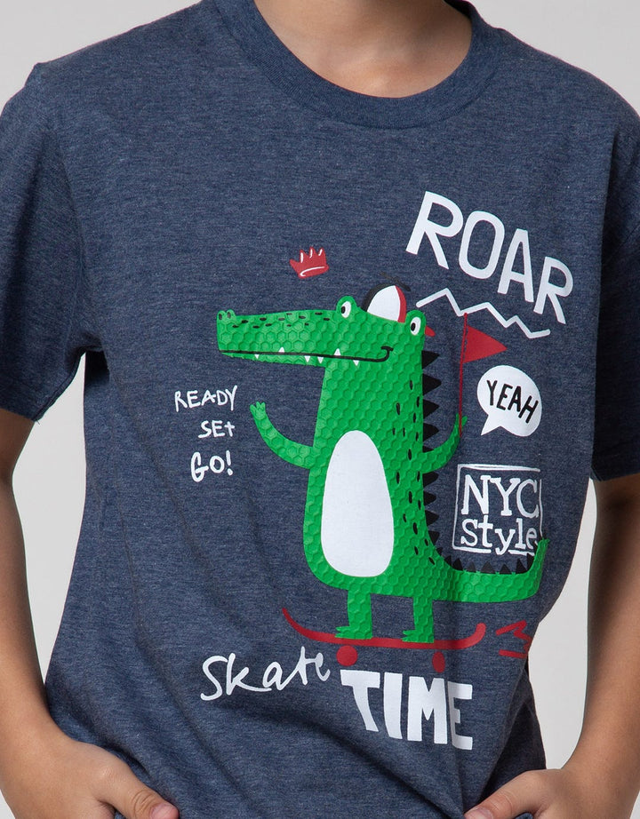 Little M Short Sleeve T-Shirt Multipack 2 Pack 2Pthdskt:Misty Medium Blue:6:Graphic:Ss T-Shirt