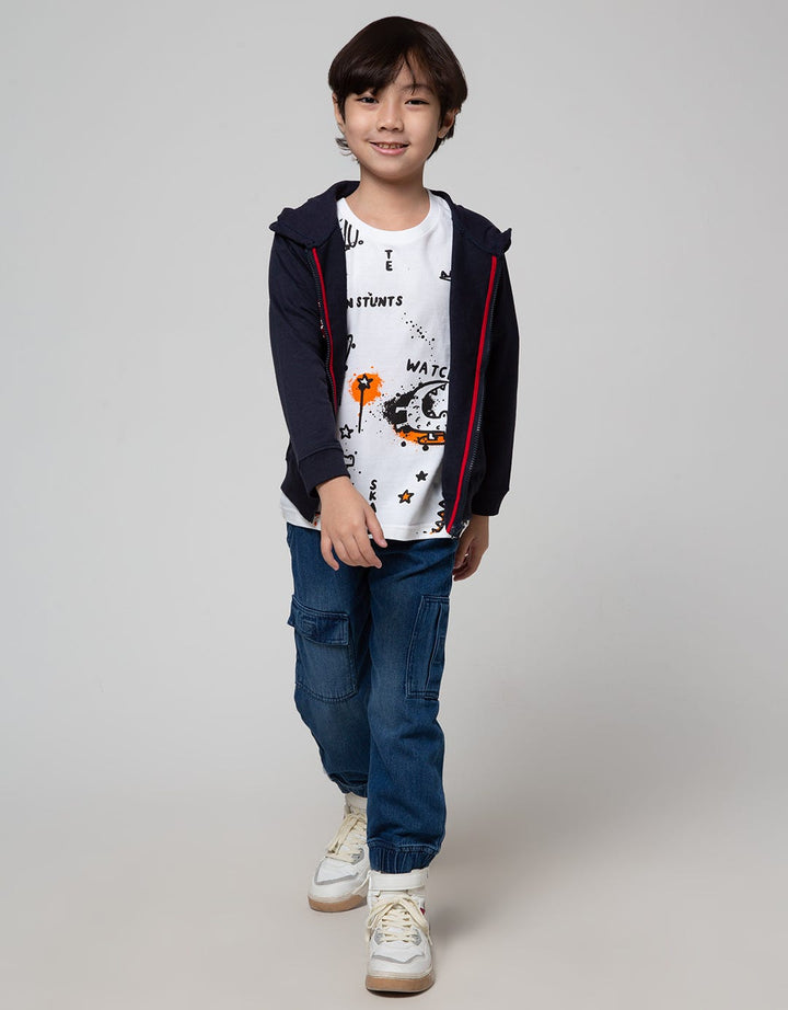 Little M Jacket Knit Terry Athletic