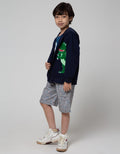 Little M Dino Cucuk Jaket Anak Laki-laki