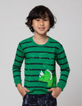 Little M Sweater Dino Stripe Sweater Anak Laki-Laki