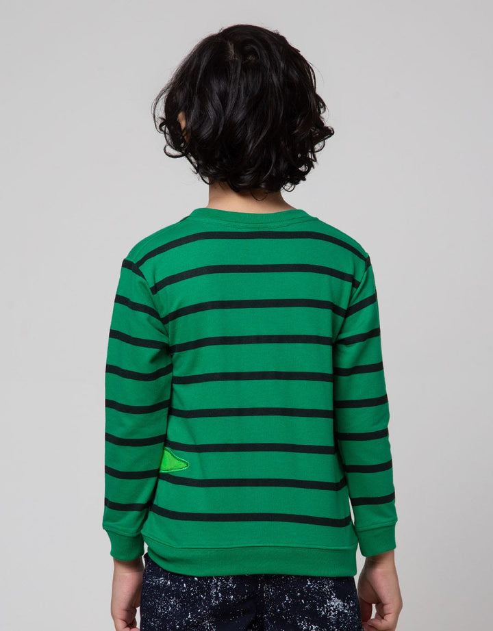 Little M Sweater Dino Stripe Sweater Anak Laki-Laki