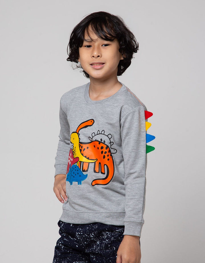 Little M Sweater Terry Dino Sweater Anak Laki-Laki
