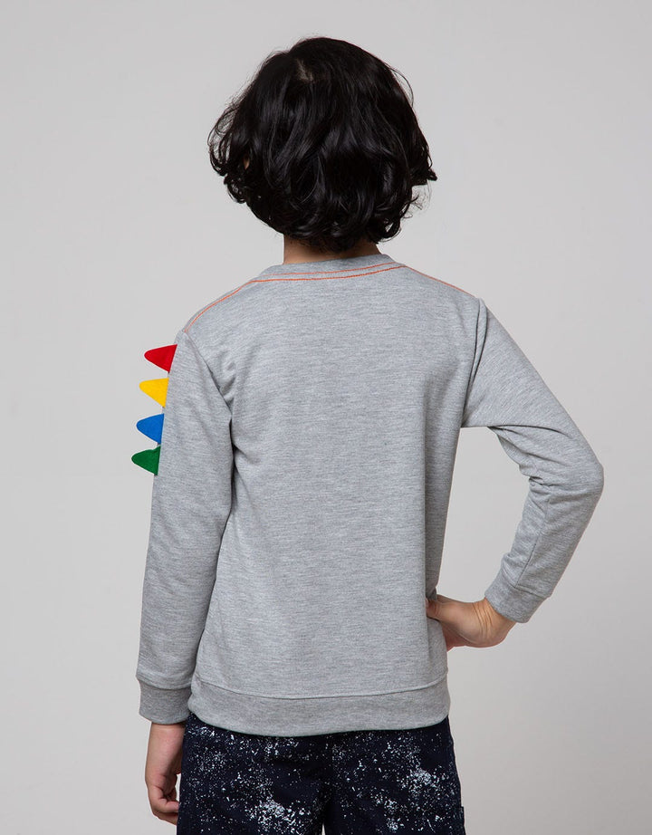 Little M Sweater Terry Dino Sweater Anak Laki-Laki