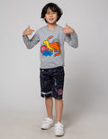 Little M Sweater Terry Dino Sweater Anak Laki-Laki