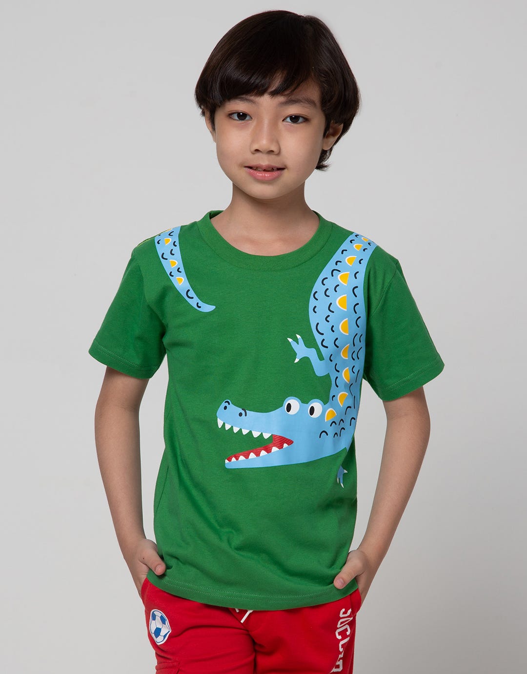 Little M Crocodile Print Boys T-Shirt