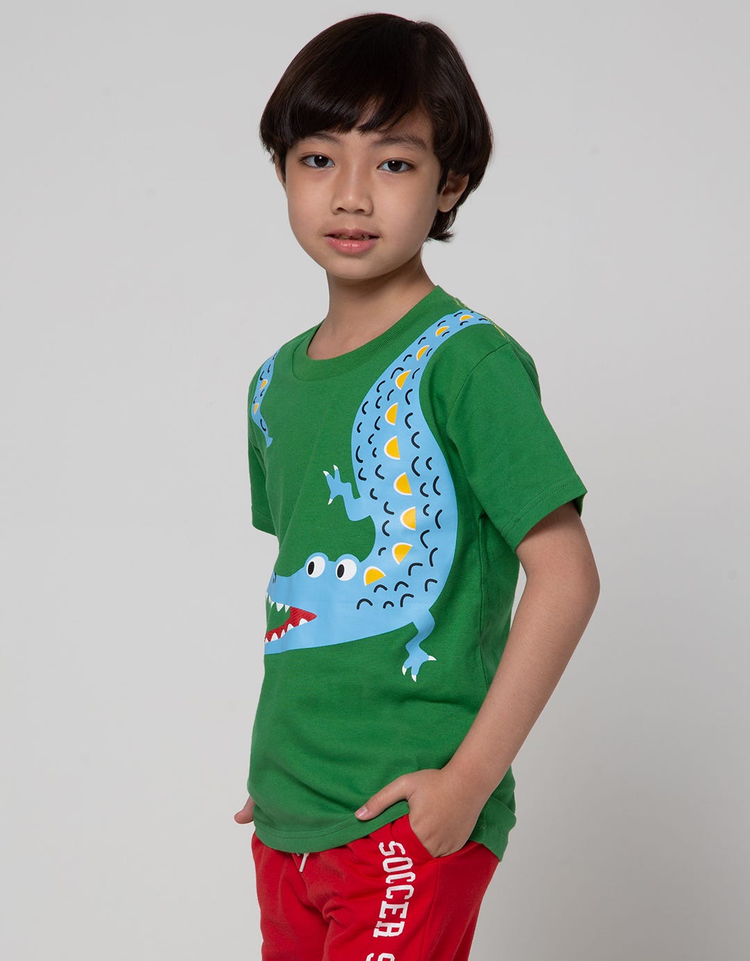 Little M Crocodile Print Boys T-Shirt
